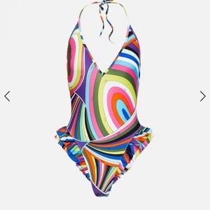 PUCCI Printed halterneck swimsuit